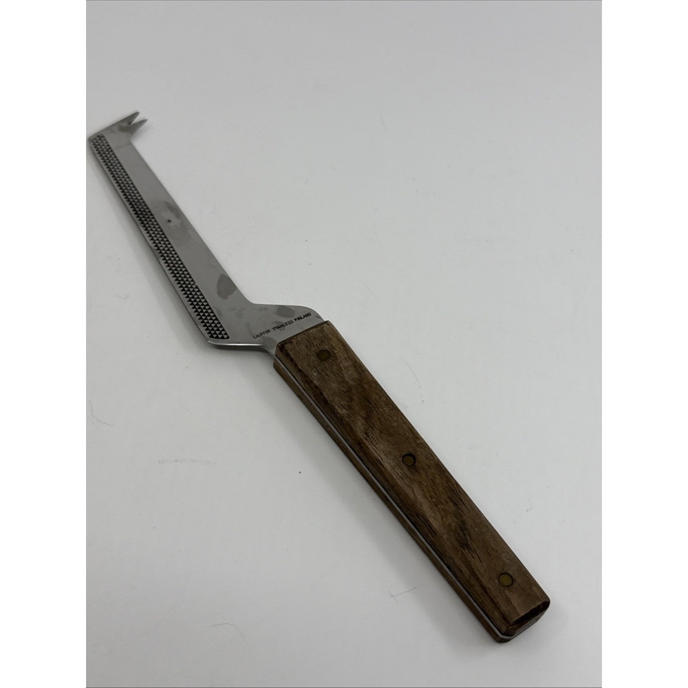 Vintage 60's Lauffer Stainless Steel Cheese Knife Made In Finland 8.5"